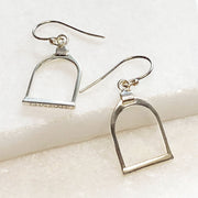 Camden English Stirrup Earrings - Silver - www.urban-equestrian.com