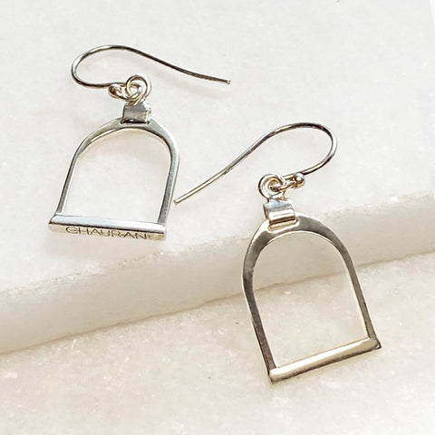 Camden English Stirrup Earrings - Silver - www.urban-equestrian.com