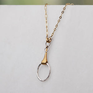 Camden Snaffle Bit Necklace - Two Tone - www.urban-equestrian.com