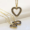 Capriole Petite Heart Necklace - Pyrite Stones & 14K Gold Vermeil - www.urban-equestrian.com