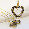 Capriole Sentiment Heart Necklace - Pyrite Stones & 14K Gold Vermeil - www.urban-equestrian.com