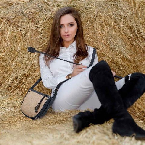 Carly - Jute & Leather Crossbody - www.urban-equestrian.com