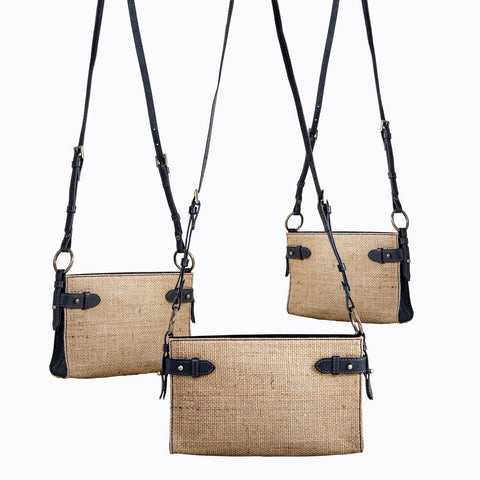 Carly - Jute & Leather Petite Crossbody - www.urban-equestrian.com