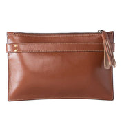 Cavalier Leather Clutch Bag - Chestnut Brown Leather - www.urban-equestrian.com