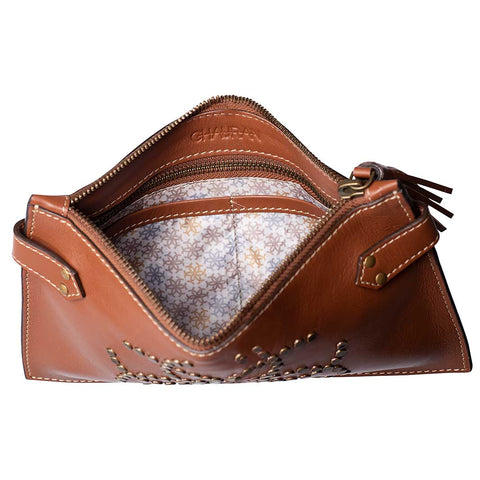 Cavalier Leather Clutch Bag - Chestnut Brown Leather - www.urban-equestrian.com