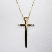 Charmed Cross Necklace - Gold - www.urban-equestrian.com
