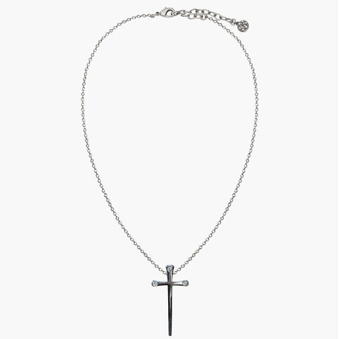 Charmed Cross Necklace - Silver - www.urban-equestrian.com