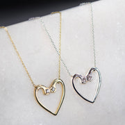 Charmed Heart Necklace - Silver - www.urban-equestrian.com