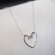 Charmed Heart Necklace - Silver - www.urban-equestrian.com