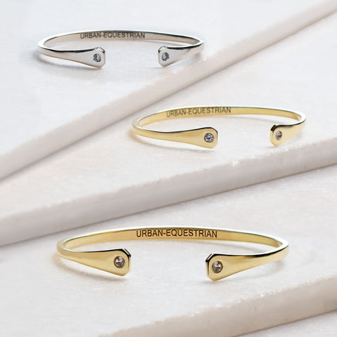 Charmed Horseshoe Nail Cuff- Silver - www.urban-equestrian.com