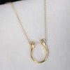 Charmed Horseshoe Necklace - Gold - www.urban-equestrian.com