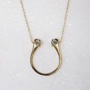 Charmed Horseshoe Necklace - Gold - www.urban-equestrian.com