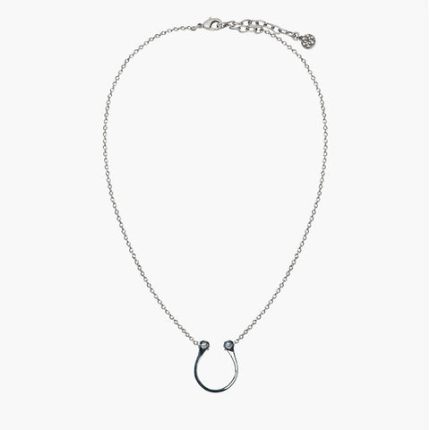 Charmed Horseshoe Necklace - Silver - www.urban-equestrian.com