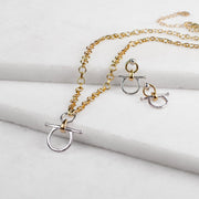 Chelsea Snaffle Bit Earrings - Two Tone - www.urban-equestrian.com