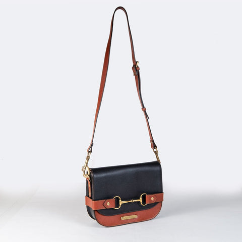 Cheval Snaffle Bit Crossbody - Cognac & Black - www.urban-equestrian.com
