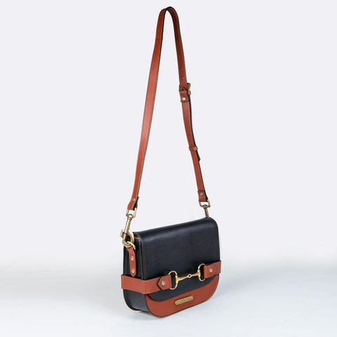 Cheval Snaffle Bit Crossbody - Cognac & Black - www.urban-equestrian.com