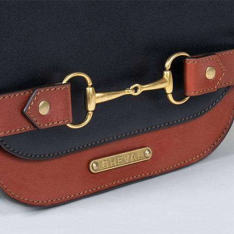 Cheval Snaffle Bit Crossbody - Cognac & Black - www.urban-equestrian.com