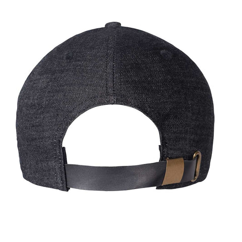 Classic leather Ball Cap - Black Denim & Leather - www.urban-equestrian.com