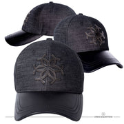 Classic leather Ball Cap - Black Denim & Leather - www.urban-equestrian.com