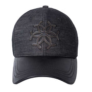 Classic leather Ball Cap - Black Denim & Leather - www.urban-equestrian.com