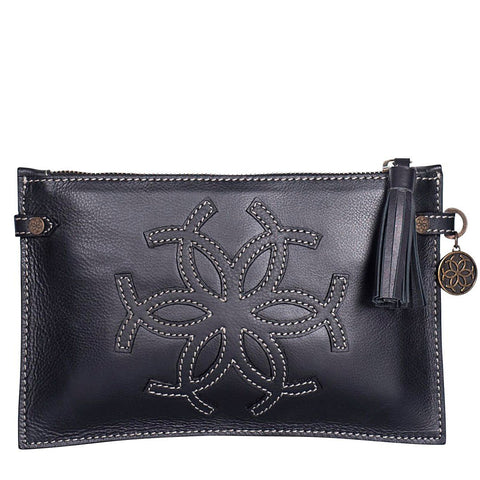 Classique Leather Clutch - Black