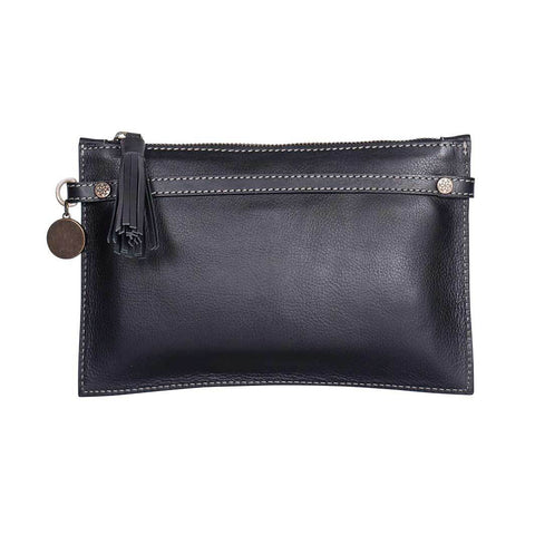 Classic Leather Clutch - Black - www.urban-equestrian.com