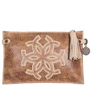 Classique Leather & suede Clutch - Vintage Distressed