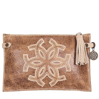 Classique Leather & suede Clutch - Vintage Distressed