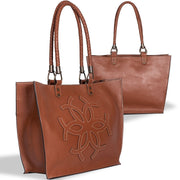 Classic Leather Tote Handbag- Chestnut Brown - www.urban-equestrian.com