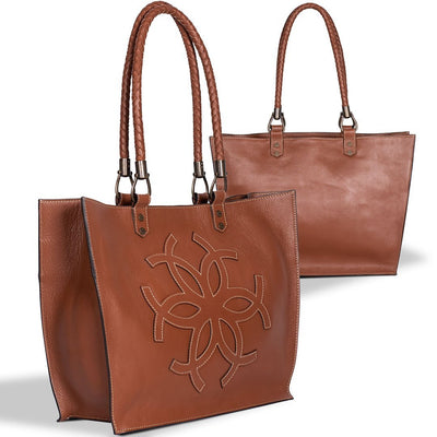 Classic Leather Tote Handbag- Chestnut Brown - www.urban-equestrian.com