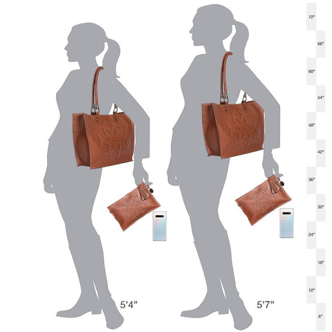 Classic Leather Tote Handbag- Chestnut Brown - www.urban-equestrian.com