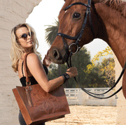 Classic Leather Tote Handbag- Chestnut Brown - www.urban-equestrian.com