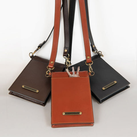 Classique Cell Phone Tote - Dk Brown Leather - www.urban-equestrian.com