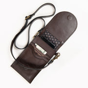 Classique Cell Phone Tote - Dk Brown Leather - www.urban-equestrian.com