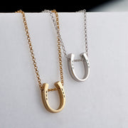 Classique Horseshoe & Chain Necklace Silver - www.urban-equestrian.com