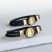 Colton Braided Cord - Black Bracelet - www.urban-equestrian.com