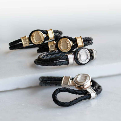 Colton Braided Cord - Black Bracelet - www.urban-equestrian.com