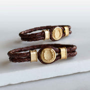 Colton Braided Cord - Brown Bracelet - www.urban-equestrian.com