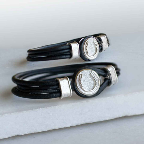 Colton Double Lace - Black Bracelet - www.urban-equestrian.com