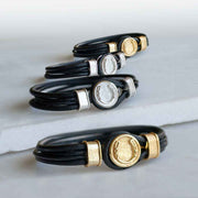 Colton Double Lace - Black Bracelet - www.urban-equestrian.com