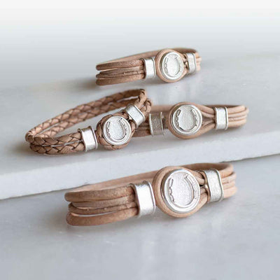 Colton Double Lace - Natural Bracelet - www.urban-equestrian.com