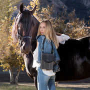 Cordova Leather & Jute Crossbody Bag - Black - www.urban-equestrian.com