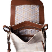 Cordova Leather & Jute Crossbody Bag- Chestnut - www.urban-equestrian.com