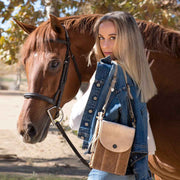 Cordova Leather & Suede Crossbody Handgag - Vintage Two-Tone - www.urban-equestrian.com