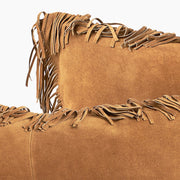 Coronado Suede Lumbar Pillow w/ Feather Down Insert - Chestnut - www.urban-equestrian.com
