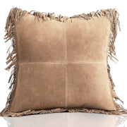 Coronado Suede Square Pillow W/ Feather Down Insert - Sand - www.urban-equestrian.com
