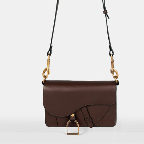 Denby Petite Saddle Bag - Deep Brown - www.urban-equestrian.com