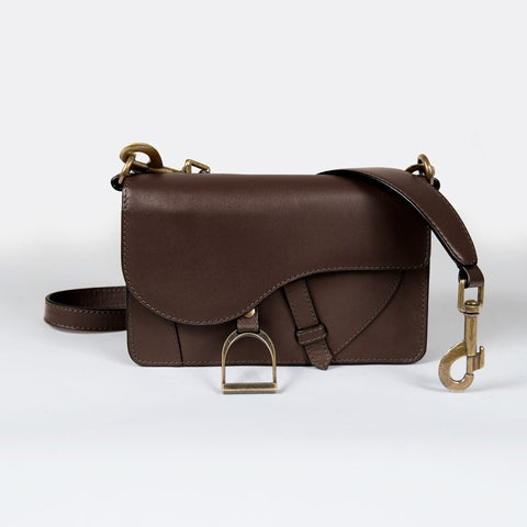 Denby Petite Saddle Bag - Deep Brown - www.urban-equestrian.com