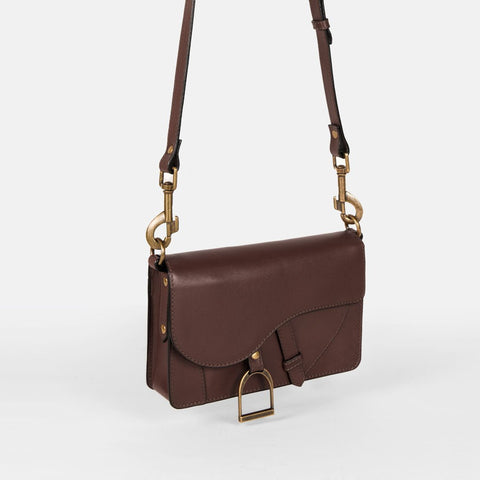 Denby Petite Saddle Bag - Deep Brown - www.urban-equestrian.com
