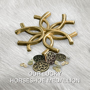 Derby Day Horseshoe Cuff - 14K Gold on Brass - www.urban-equestrian.com